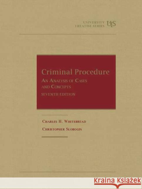 Criminal Procedure Christopher Slobogin 9781642422627