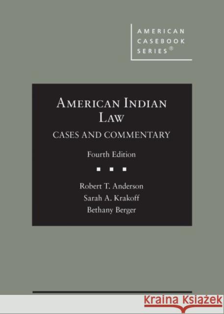 American Indian Law Bethany R Berger 9781642426861 West Academic