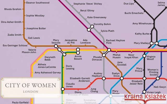 City of Women London Tube Wall Map (A2, 16.5 X 23.4 Inches) Eddo-Lodge, Reni 9781642594577 Haymarket Books