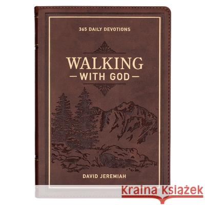 Devotional Walking with God Large Print Faux Leather David Jeremiah 9781642723991 Christian Art Gifts Inc
