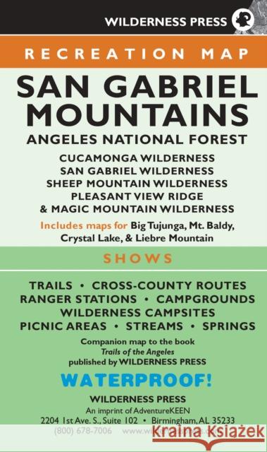 Map San Gabriel Mountains Wilderness Press 9781643590615 Wilderness Press