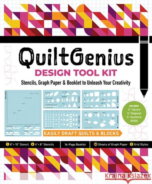 QuiltGenius Design Tool Kit: Stencils, Graph Paper & Booklet to Unleash Your Creativity C&T Publishing 9781644035382 C & T Publishing