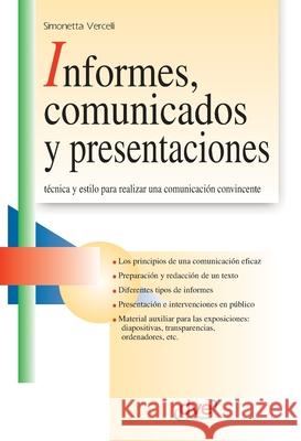 Informes, comunicados y presentaciones Simonetta Vercelli 9781644619865