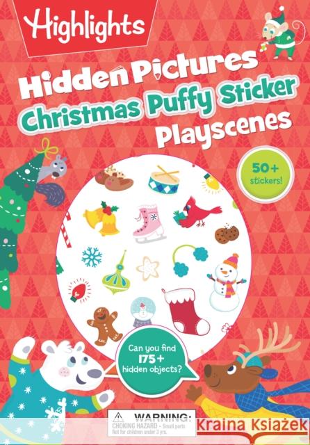 Christmas Hidden Pictures Puffy Sticker Playscenes Highlights 9781644721179