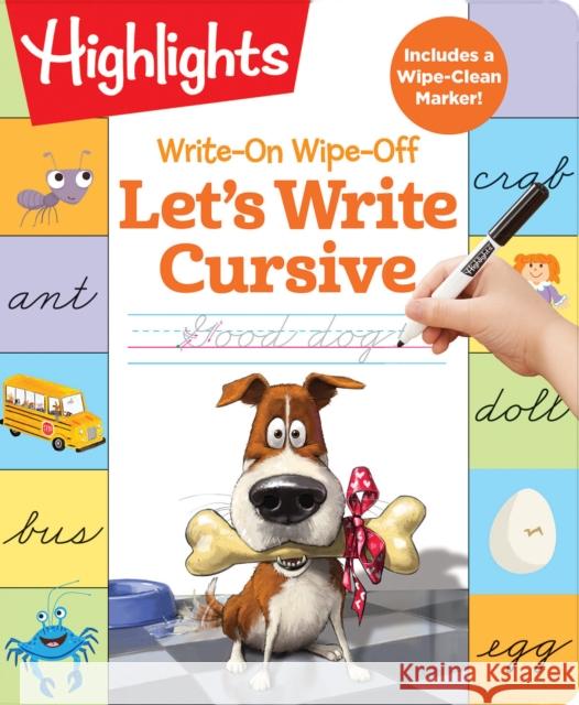 Write-On Wipe-Off: Let's Write Cursive Highlights 9781644721834 Astra Publishing House