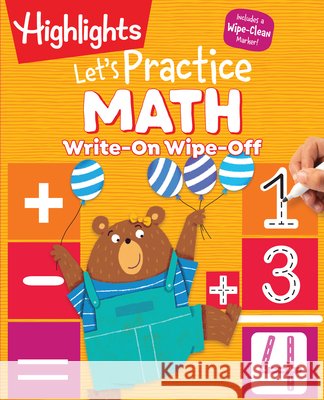 Write-On Wipe-Off Let's Practice Math Highlights Learning 9781644723036 Highlights Learning