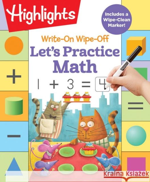 Write-On Wipe-Off Let's Practice Math Highlights Learning 9781644723036 Highlights Learning