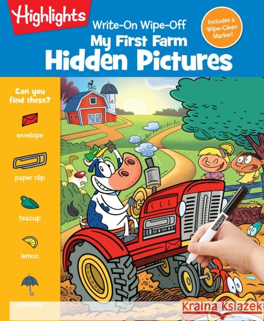 Write-On Wipe-Off My First Farm Hidden Pictures Highlights 9781644723364 Highlights Press