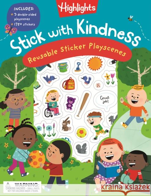 Stick with Kindness Reusable Sticker Playscenes Highlights 9781644726716 Highlights Press