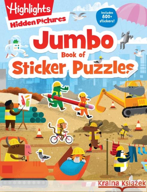 Jumbo Book of Sticker Puzzles Highlights 9781644726785 Highlights Press