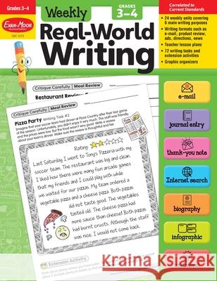 Weekly Real-World Writing, Grade 3 - 4 Teacher Resource Evan-Moor Corporation 9781645141570 Evan-Moor Educational Publishers