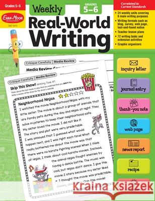 Weekly Real-World Writing, Grade 5 - 6 Teacher Resource Evan-Moor Corporation 9781645141587 Evan-Moor Educational Publishers