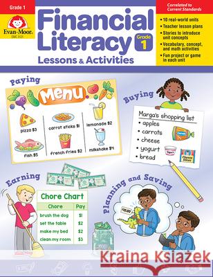 Financial Literacy Lessons and Activities, Grade 1 - Teacher Resource Evan-Moor Corporation 9781645142652 Evan-Moor Educational Publishers