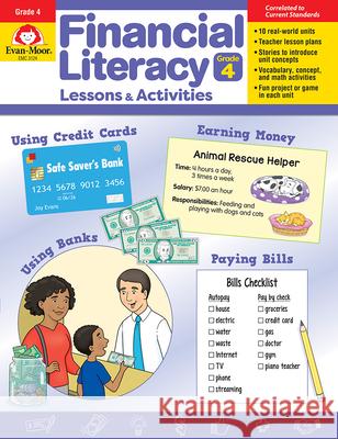Financial Literacy Lessons and Activities, Grade 4 - Teacher Resource Evan-Moor Corporation 9781645142683 Evan-Moor Educational Publishers