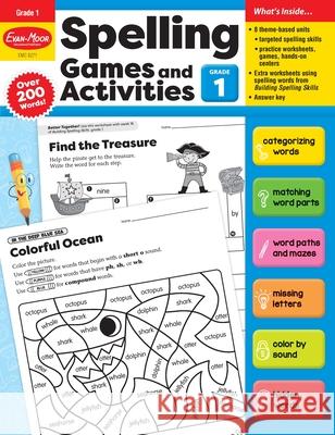 Spelling Games and Activities, Grade 1 Teacher Resource Evan-Moor Corporation 9781645143284 Evan-Moor Educational Publishers