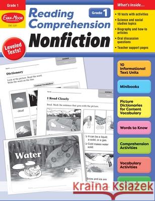 Reading Comprehension: Nonfiction, Grade 1 Teacher Resource Evan-Moor Corporation 9781645143345 Evan-Moor Educational Publishers