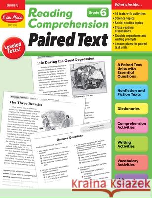 Reading Comprehension: Paired Text, Grade 6 Teacher Resource Evan-Moor Corporation 9781645143451 Evan-Moor Educational Publishers