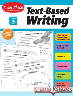 Text-Based Writing, Grade 3 Teacher Resource Evan-Moor Corporation 9781645143536 Evan-Moor Educational Publishers