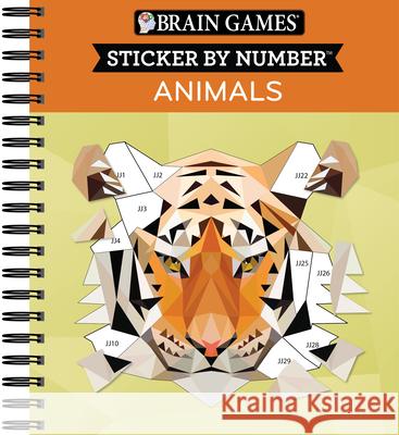 Brain Games - Sticker by Number: Animals - 2 Books in 1 (42 Images to Sticker) Publications International Ltd 9781645580355 Publications International, Ltd.