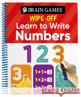 Brain Games Wipe-Off Learn to Write: Numbers (Kids Ages 3 to 6) Publications International Ltd           Brain Games 9781645586920