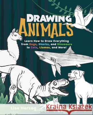 Drawing Animals: Learn How to Draw Everything from Dogs, Sharks, and Dinosaurs to Cats, Llamas, and More! Lise Herzog 9781646041572