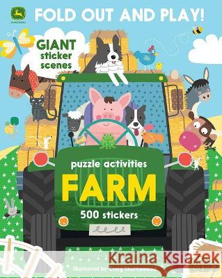 John Deere Kids Farm: 500 Stickers and Puzzle Activities: Fold Out and Play! Parragon Books 9781646380176 Parragon