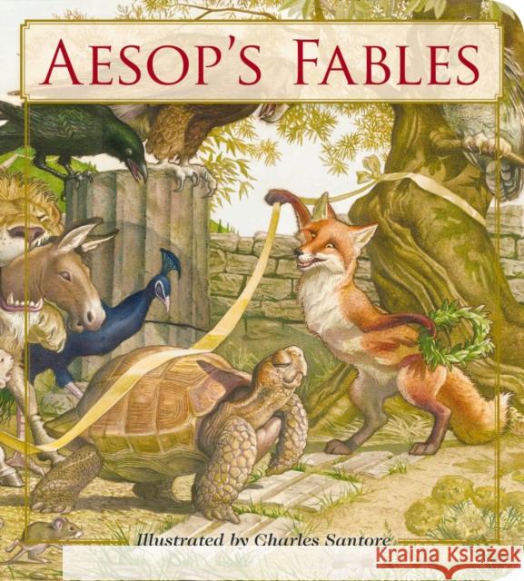 Aesop's Fables Oversized Padded Board Book: The Classic Edition Santore, Charles 9781646430246 Applesauce Press