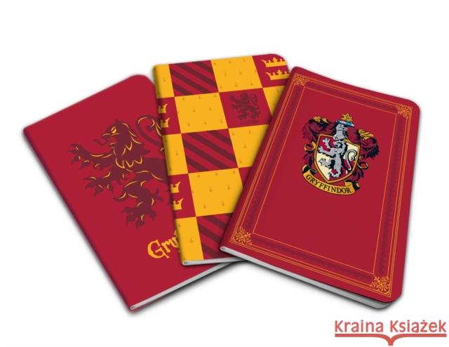 Harry Potter: Gryffindor Pocket Notebook Collection: Set of 3 Insight Editions 9781647220099 Insight Editions
