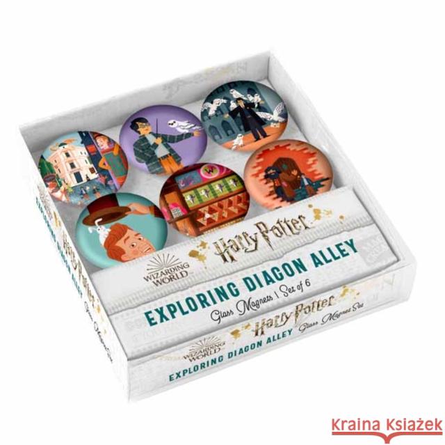 Harry Potter: Exploring Diagon Alley Glass Magnet Set Insight Editions 9781647222321 Insight Editions