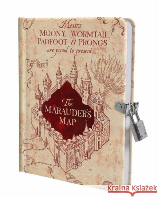 Harry Potter: Marauder's Map Invisible Ink Lock & Key Diary [With Pens/Pencils] Insight Editions 9781647222833 Insight Editions