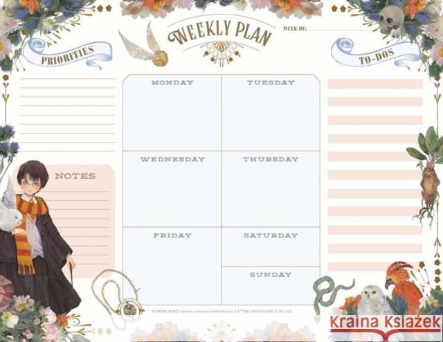 Harry Potter: Floral Fantasy Weekly Planner Notepad Insights 9781647226879