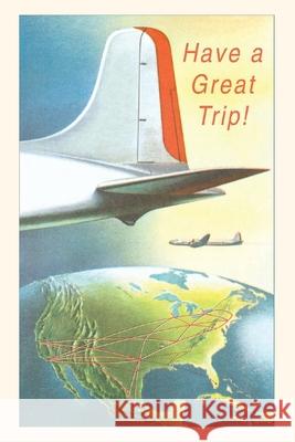 Vintage Journal Tail of Airplane Over US Travel Poster Found Image Press 9781648111440 Found Image Press