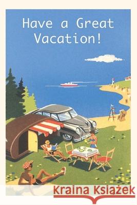 Vintage Journal Family Camping By The Ocean Postcard Found Image Press 9781648111501 Found Image Press