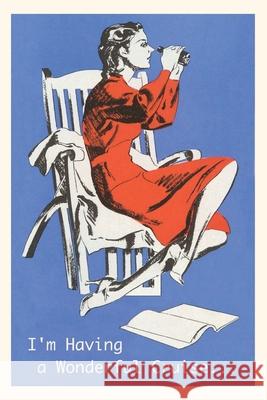 Vintage Journal Woman on Chair With Binoculars Postcard Found Image Press 9781648111624 Found Image Press