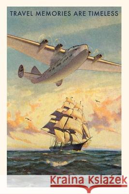 Vintage Journal Airplane and Sailing Ship Travel Poster Found Image Press 9781648111686 Found Image Press