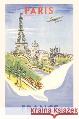 Vintage Journal Airplane Flying over Paris, France Found Image Press 9781648111709 Found Image Press