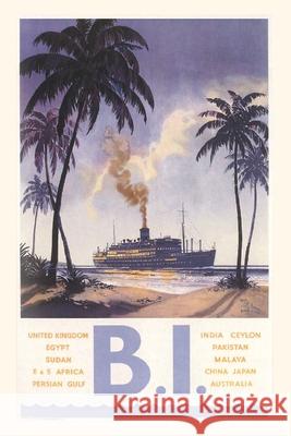Vintage Journal B. I. Steamship Travel Poster Found Image Press 9781648114373 Found Image Press