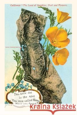 The Vintage Journal This little Dot, Map of California, Poppies Found Image Press 9781648115493 Found Image Press