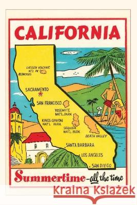 The Vintage Journal Cartoon Map of California Found Image Press 9781648116643 Found Image Press