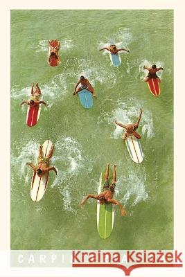 The Vintage Journal Colorful Surfers and Surf Boards in Green Water, Carpinteria Found Image Press 9781648116766 Found Image Press
