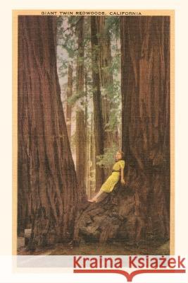 The Vintage Journal Girl in Nook of Twin Redwood Trees Found Image Press 9781648116865 Found Image Press