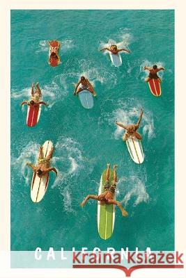 The Vintage Journal Aerial View of Surfers with Colorful Boards, California Found Image Press 9781648116926 Found Image Press