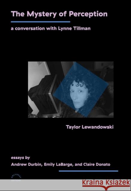 The Mystery of Perception: A Conversation with Lynne Tillman Taylor Lewandowski 9781648230936 Archway Editions