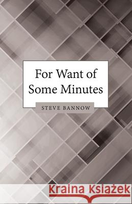 For Want of Some Minutes Steve Bannow 9781665715645 Archway Publishing