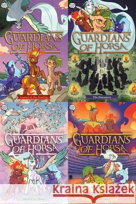 Guardians of Horsa Graphic Novel Collected Set: Legend of the Yearling; The Naysayers; Marked for Magic; The Fire Oath Roan Black Glass House Graphics 9781665969765 Little Simon