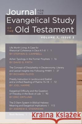 Journal for the Evangelical Study of the Old Testament, 7.2 Russell Meek 9781666732085