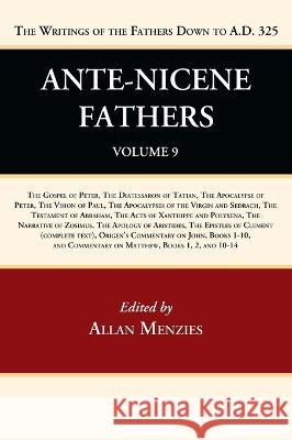 Ante-Nicene Fathers: Translations of the Writings of the Fathers Down to A.D. 325, Volume 9 Allan Menzies 9781666750195 Wipf & Stock Publishers