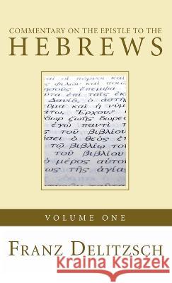 Commentary on the Epistle to the Hebrews, Volume 1 Franz Delitzsch Thomas I. Kingsbury 9781666758092 Wipf & Stock Publishers