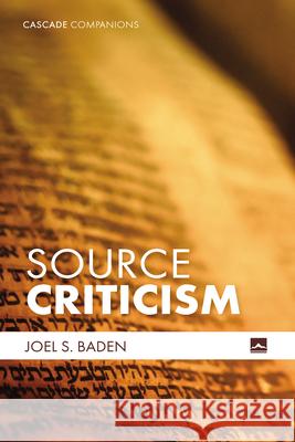 Source Criticism Joel S. Baden 9781666764093