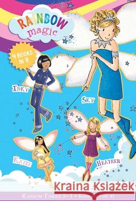 Rainbow Fairies: Books 5-7 with Special Pet Fairies Book 1: Sky the Blue Fairy, Inky the Indigo Fairy, Heather the Violet Fairy, Katie the Kitten Fair Daisy Meadows 9781667201443 Silver Dolphin Books
